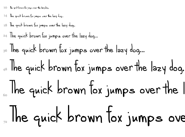 Alphabetized Cassette Tapes font waterfall